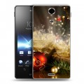 Дизайнерский пластиковый чехол для Sony Xperia TX Новогодние шары