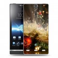 Дизайнерский пластиковый чехол для Sony Xperia S Новогодние шары