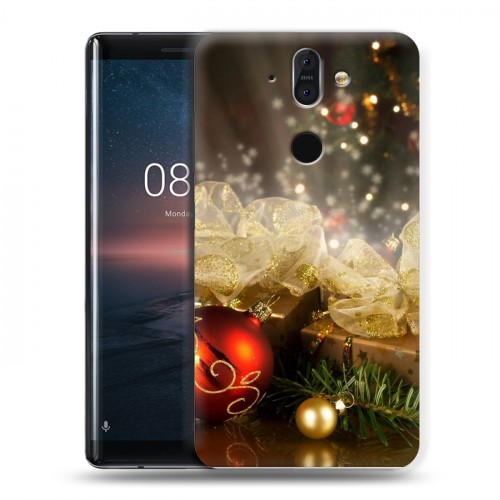 Дизайнерский пластиковый чехол для Nokia 8 Sirocco Новогодние шары