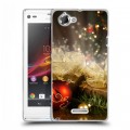 Дизайнерский пластиковый чехол для Sony Xperia L Новогодние шары