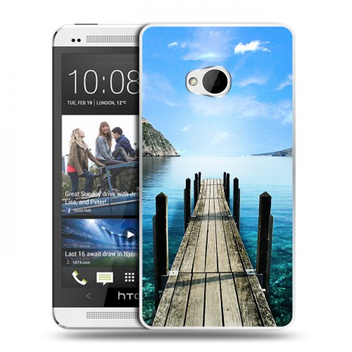 Дизайнерский пластиковый чехол для HTC One (M7) Dual SIM Озера