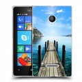 Дизайнерский пластиковый чехол для Microsoft Lumia 435 Озера