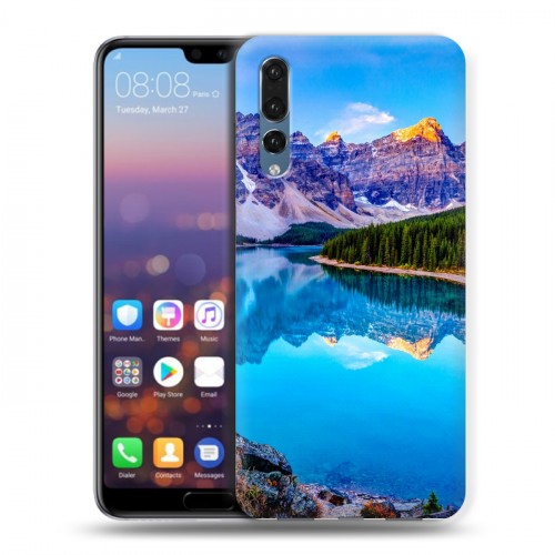 Дизайнерский силиконовый с усиленными углами чехол для Huawei P20 Pro Озера