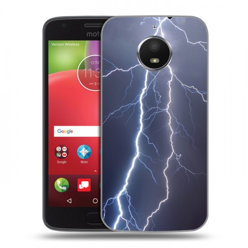 Дизайнерский силиконовый чехол для Motorola Moto E4 Plus Молния