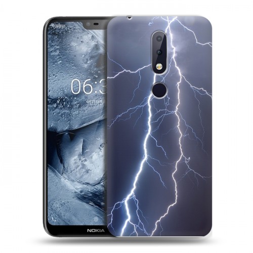 Дизайнерский пластиковый чехол для Nokia 6.1 Plus Молния