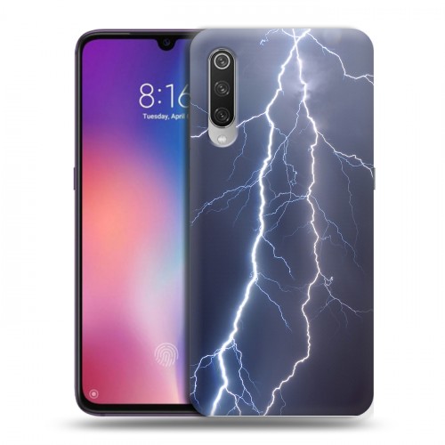 Дизайнерский силиконовый с усиленными углами чехол для Xiaomi Mi9 Молния