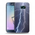 Дизайнерский пластиковый чехол для Samsung Galaxy S6 Edge Молния