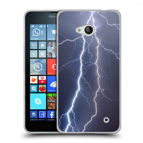 Дизайнерский пластиковый чехол для Microsoft Lumia 640 Молния