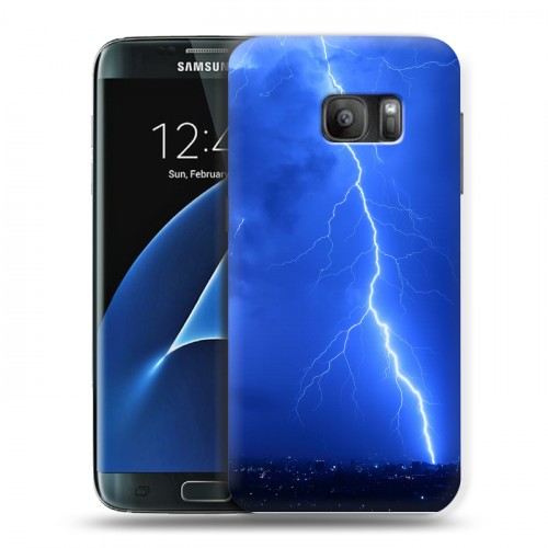 Дизайнерский силиконовый с усиленными углами чехол для Samsung Galaxy S7 Молния