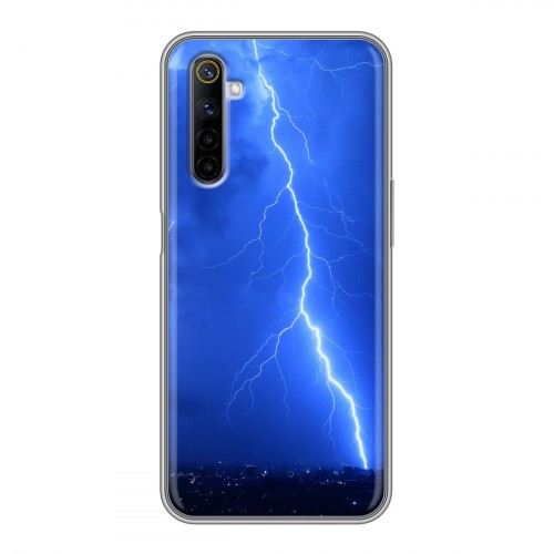 Дизайнерский силиконовый чехол для Realme 6 Молния