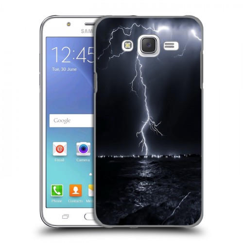 Дизайнерский пластиковый чехол для Samsung Galaxy J5 Молния