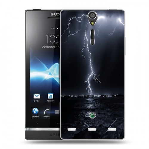 Дизайнерский пластиковый чехол для Sony Xperia S Молния