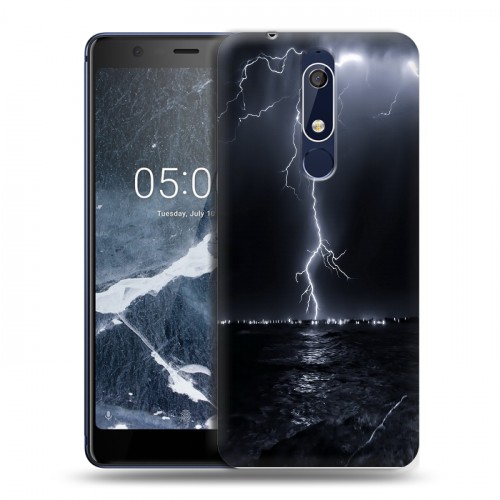 Дизайнерский пластиковый чехол для Nokia 5.1 Молния