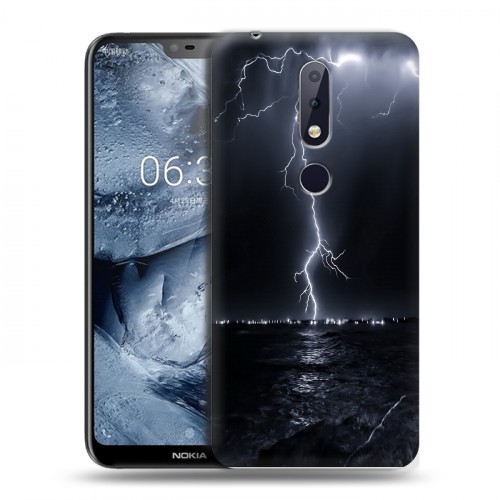 Дизайнерский пластиковый чехол для Nokia 6.1 Plus Молния