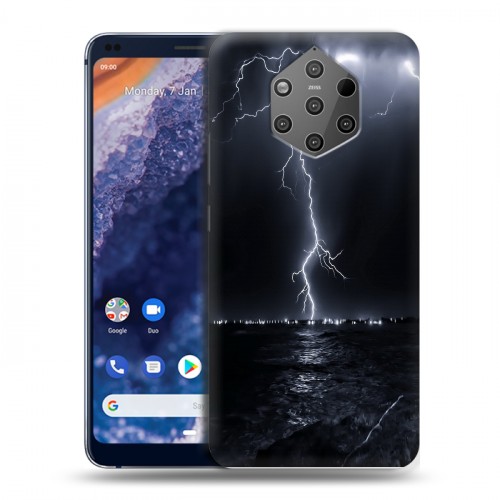 Дизайнерский силиконовый чехол для Nokia 9 PureView Молния