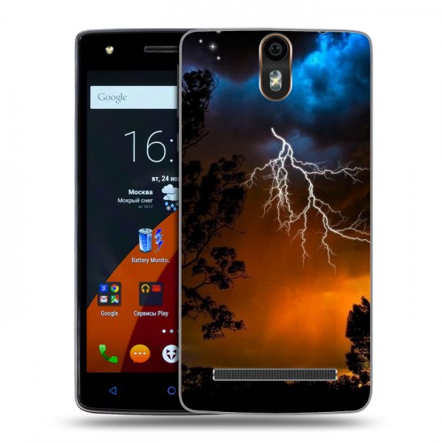 Дизайнерский силиконовый чехол для Wileyfox Storm Молния