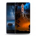 Дизайнерский пластиковый чехол для Nokia 8 Молния