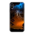 Дизайнерский силиконовый чехол для Iphone x10 Молния