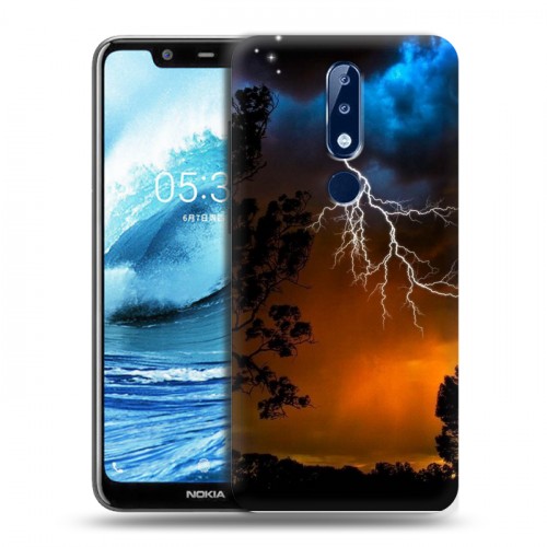 Дизайнерский пластиковый чехол для Nokia 5.1 Plus Молния