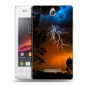 Дизайнерский пластиковый чехол для Sony Xperia E Молния