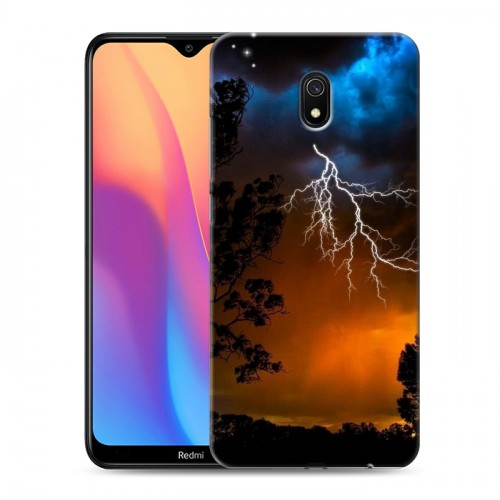 Дизайнерский силиконовый с усиленными углами чехол для Xiaomi RedMi 8A Молния