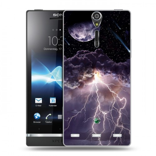 Дизайнерский пластиковый чехол для Sony Xperia S Молния