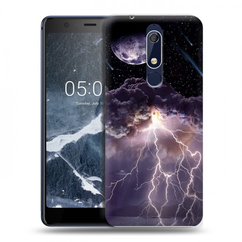 Дизайнерский пластиковый чехол для Nokia 5.1 Молния