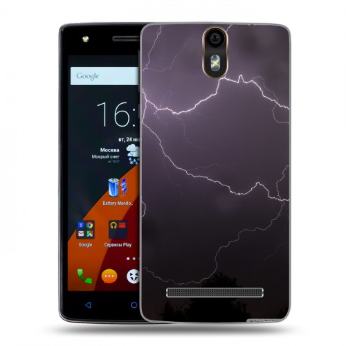 Дизайнерский силиконовый чехол для Wileyfox Storm Молния