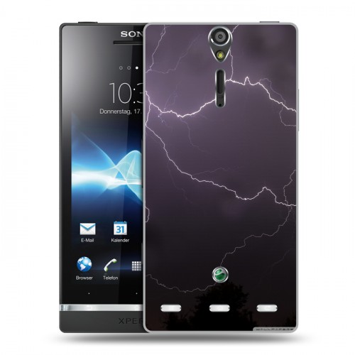 Дизайнерский пластиковый чехол для Sony Xperia S Молния