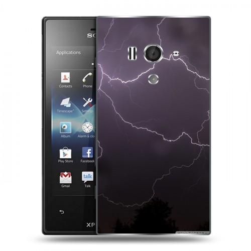 Дизайнерский пластиковый чехол для Sony Xperia acro S Молния