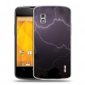 Дизайнерский пластиковый чехол для LG Google Nexus 4 Молния