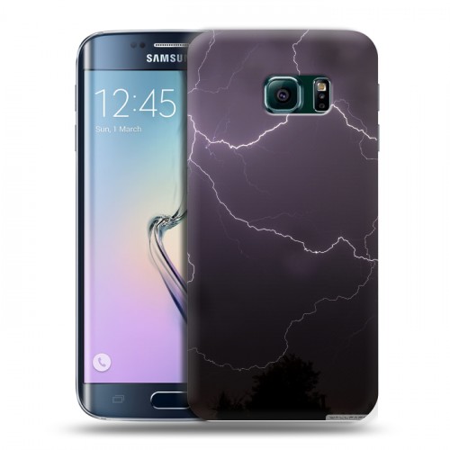 Дизайнерский силиконовый чехол для Samsung Galaxy S6 Edge Молния