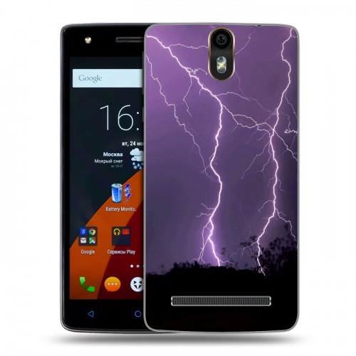 Дизайнерский силиконовый чехол для Wileyfox Storm Молния