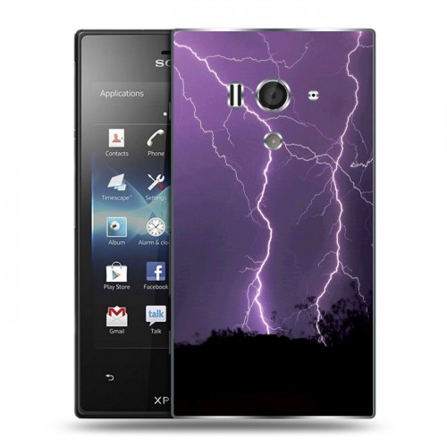 Дизайнерский пластиковый чехол для Sony Xperia acro S Молния