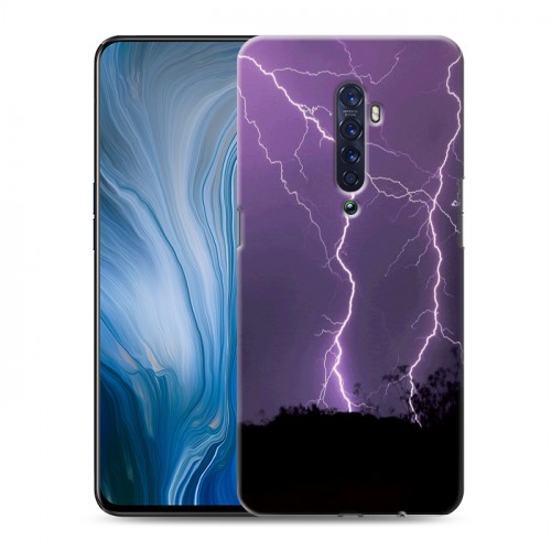 Дизайнерский пластиковый чехол для OPPO Reno2 Z Молния