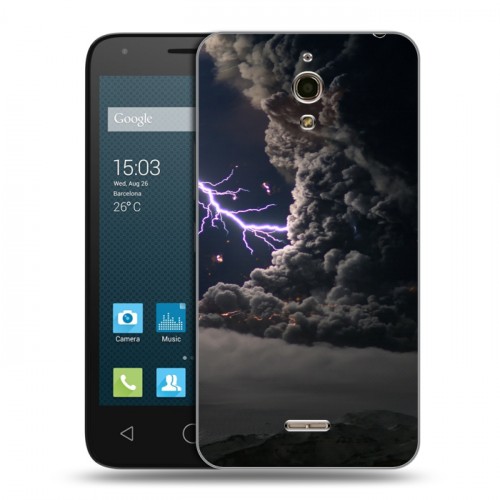 Дизайнерский силиконовый чехол для Alcatel One Touch Pixi 4 (6) Молния