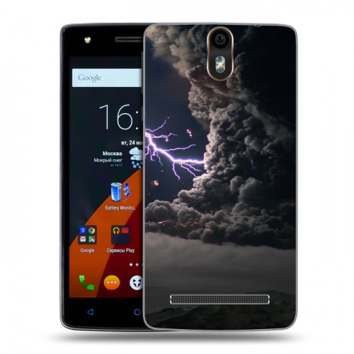 Дизайнерский силиконовый чехол для Wileyfox Storm Молния