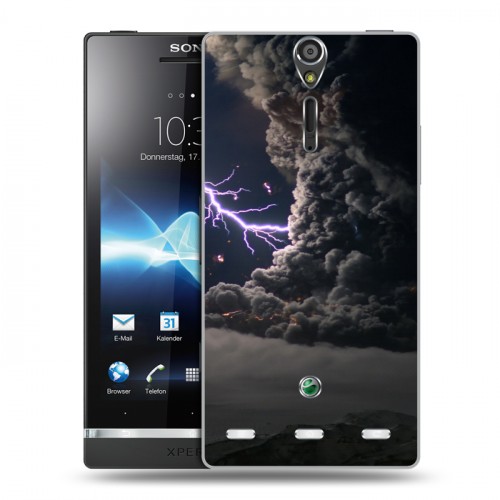 Дизайнерский пластиковый чехол для Sony Xperia S Молния