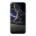 Дизайнерский силиконовый чехол для Iphone x10 Молния