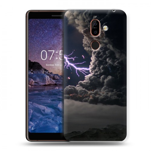 Дизайнерский пластиковый чехол для Nokia 7 Plus Молния