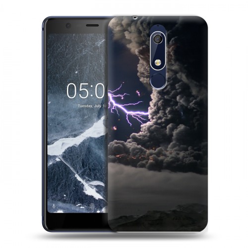 Дизайнерский пластиковый чехол для Nokia 5.1 Молния