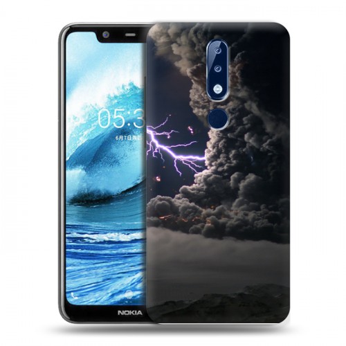 Дизайнерский пластиковый чехол для Nokia 5.1 Plus Молния