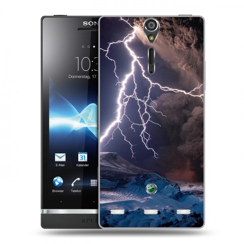 Дизайнерский пластиковый чехол для Sony Xperia S Молния