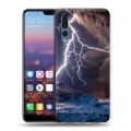 Дизайнерский силиконовый с усиленными углами чехол для Huawei P20 Pro Молния