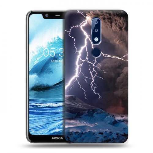 Дизайнерский пластиковый чехол для Nokia 5.1 Plus Молния