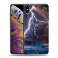 Дизайнерский силиконовый чехол для Iphone Xs Max Молния