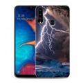 Дизайнерский пластиковый чехол для Samsung Galaxy A20s Молния