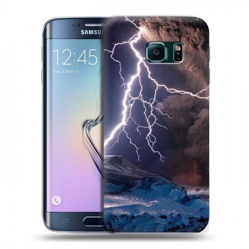 Дизайнерский пластиковый чехол для Samsung Galaxy S6 Edge Молния