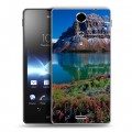 Дизайнерский пластиковый чехол для Sony Xperia TX Горы