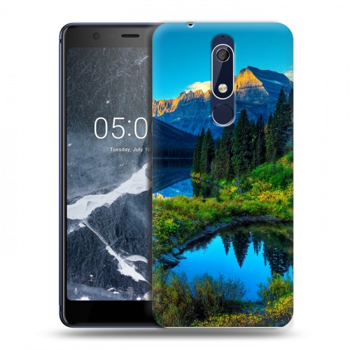 Дизайнерский пластиковый чехол для Nokia 5.1 Горы